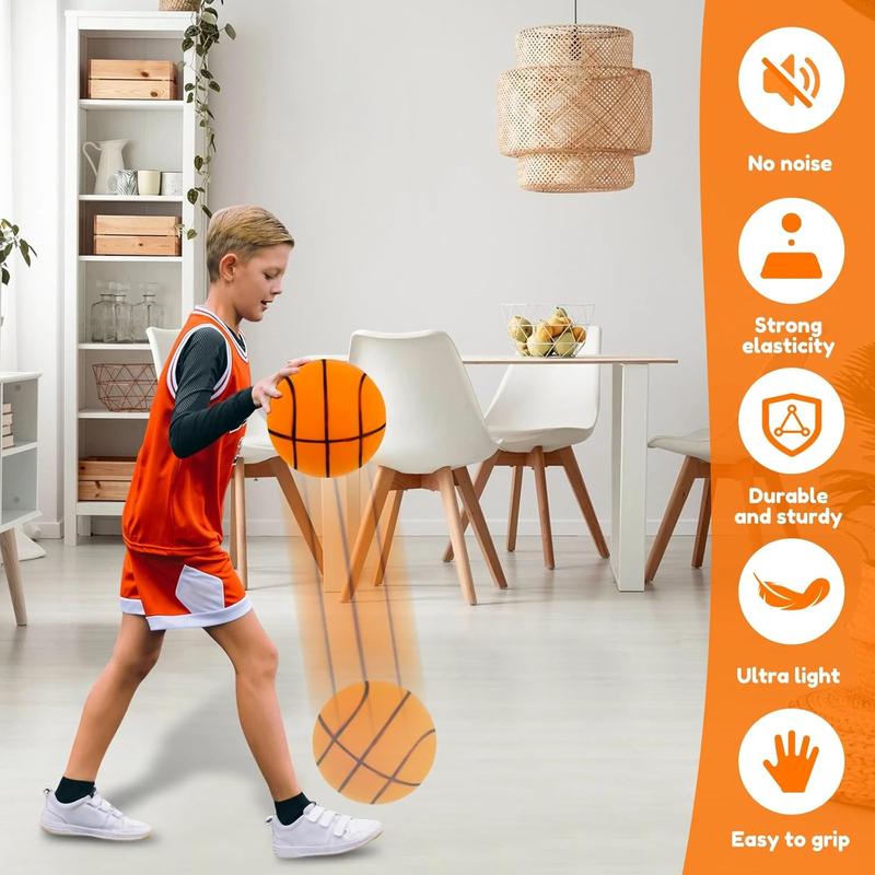 2024 Quiet Basketball Indoor, Silent Basketball Dribbling Indoor, Silent Foam Basketball, Indoor Training Foam Bal,No Noise Basketball, for Various Indoor Activities (9.4 inchs)