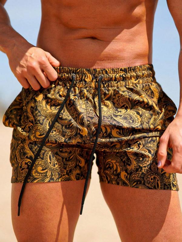 GINGTTO Men's Swim Trunks Quick Dry Summer Beach Shorts with Mesh Lining