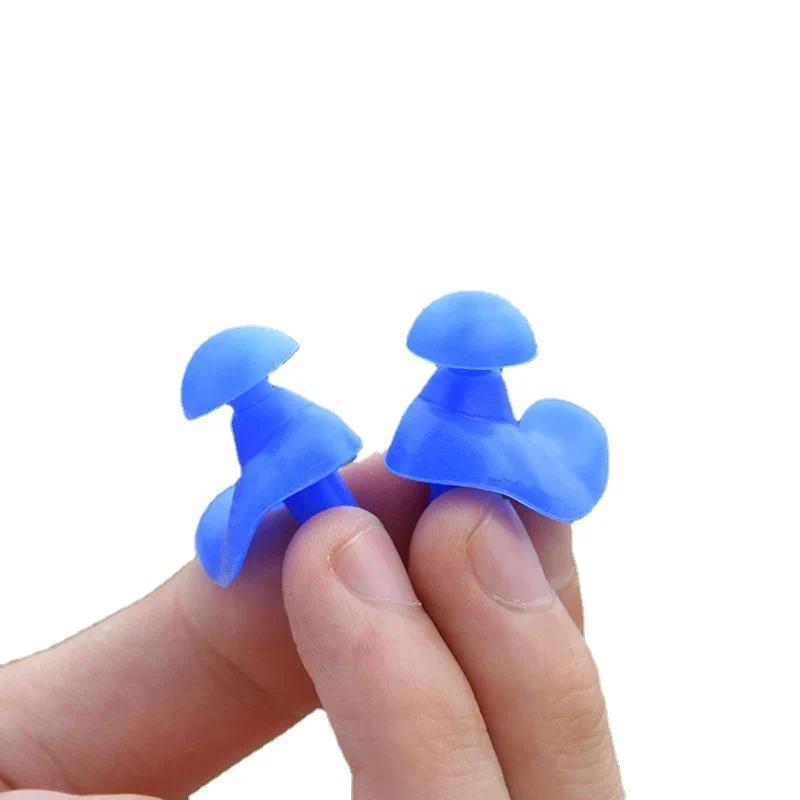 1Pair Waterproof Swimming Earplugs with Box Soft Silicone Spiral Ear Plug Anti Noise for Sleeping Snoring Diving Accessories