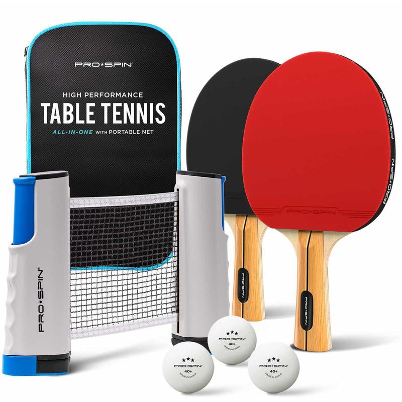 All-In-One Ping Pong Set with Retractable Net for Any Table - Perfect for Family Games