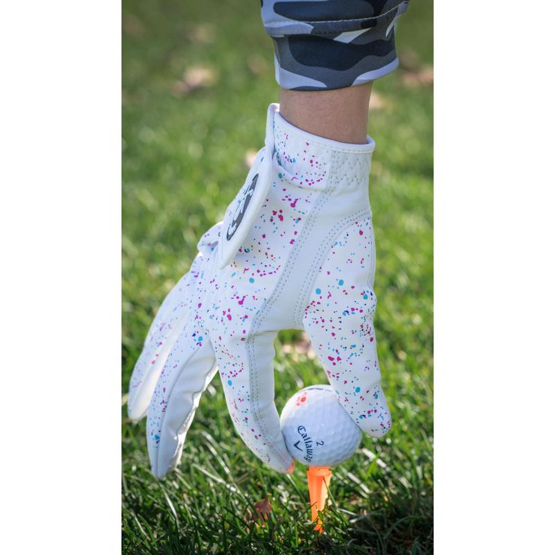 White Paint Splatter Golf Glove