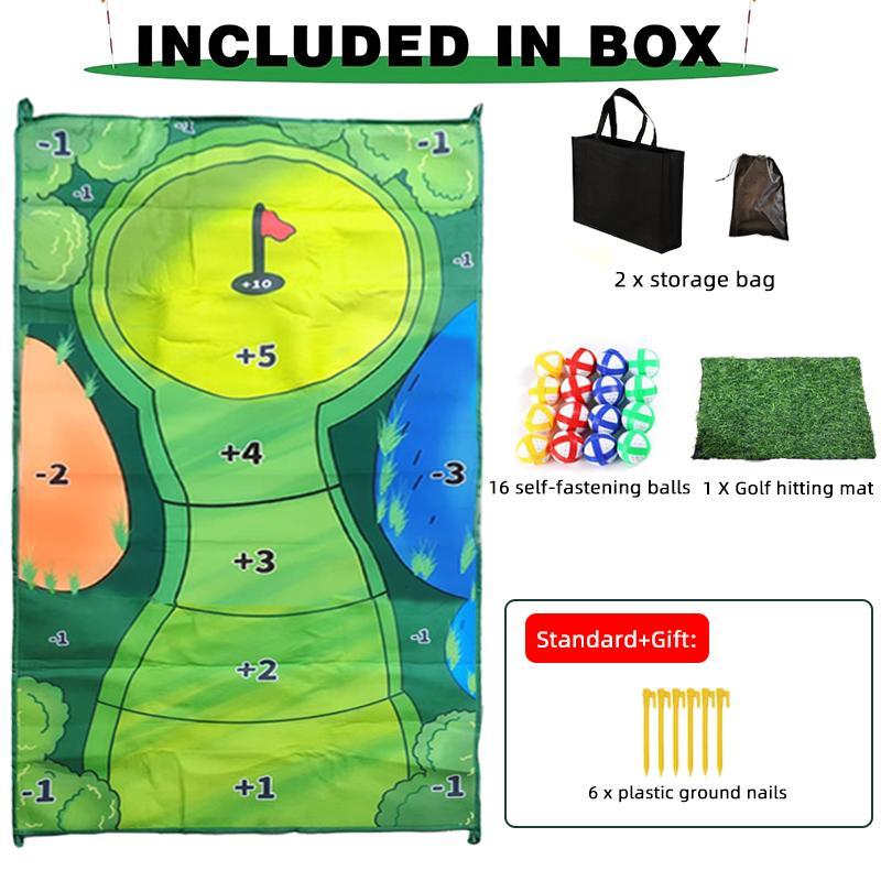 Durable Golf Training Equipment, 1 Set Golf Hitting Mat & Self-fastening Ball & Storage Bag, Gaming Room Accessories, Summer Gift, Golf Gifts For Him, Christmas, Christmas Gift