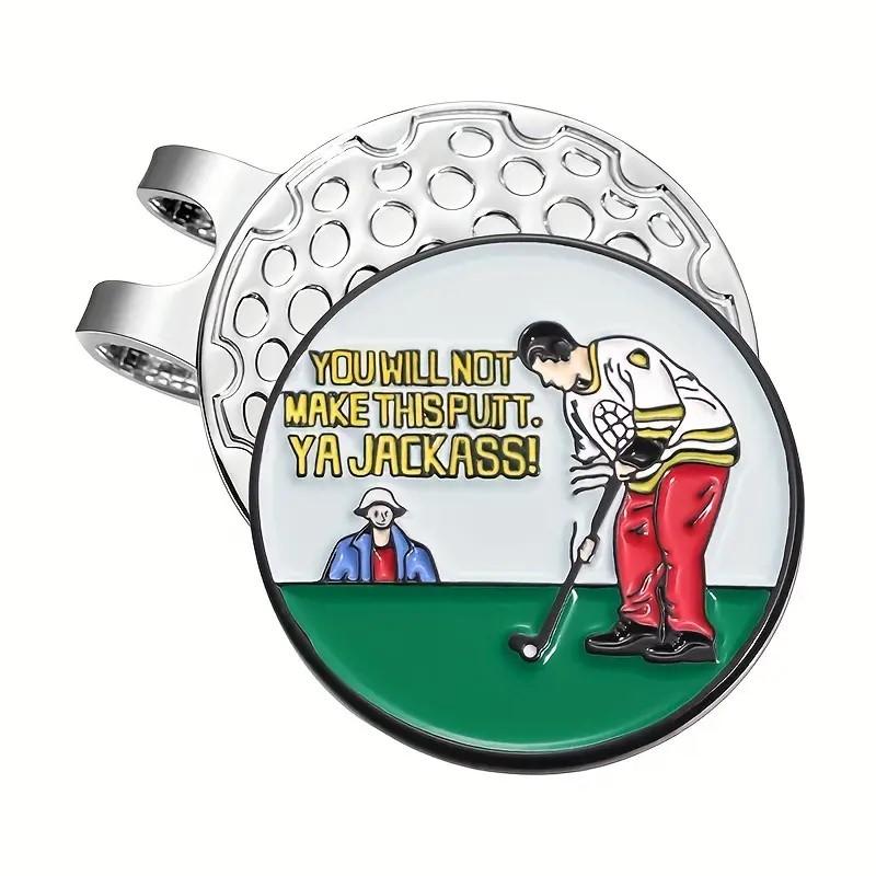 (You will not make this putt) Premium Golf Ball Marker with High-Quality Magnetic Hat Clip – Durable, Strong Hold, and Easy Access on the Course