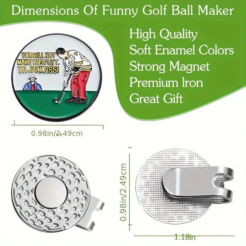 (You will not make this putt) Premium Golf Ball Marker with High-Quality Magnetic Hat Clip – Durable, Strong Hold, and Easy Access on the Course