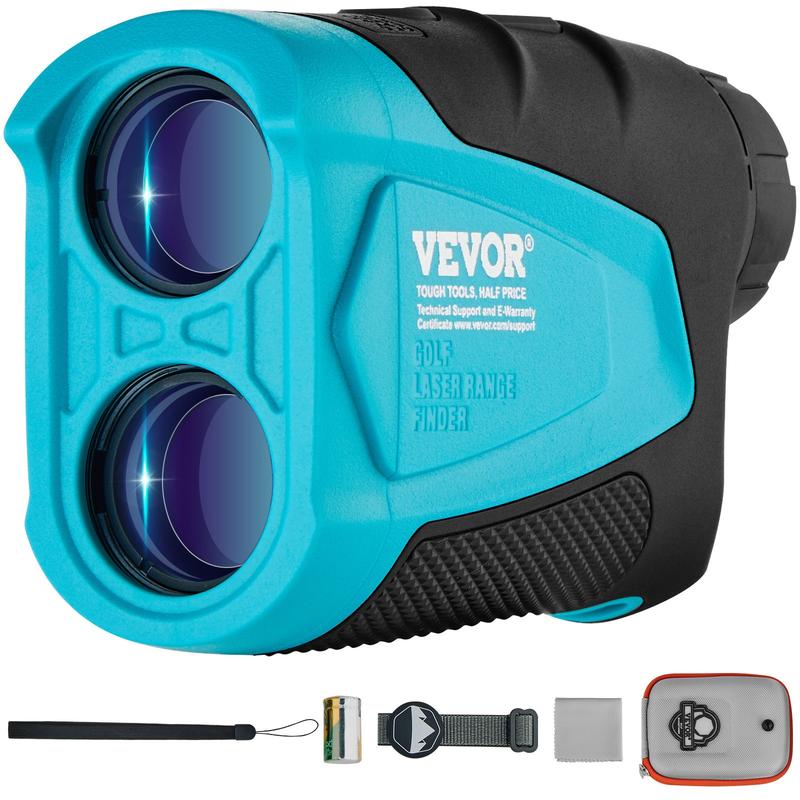 VEVOR Golf Rangefinder, Max 1300 Yards Laser Golfing Hunting Range Finder, 6X Magnification Distance Measuring, Golfing Accessory with External Magnet Mount, High-Precision Flag Lock, Slope, and Batteries