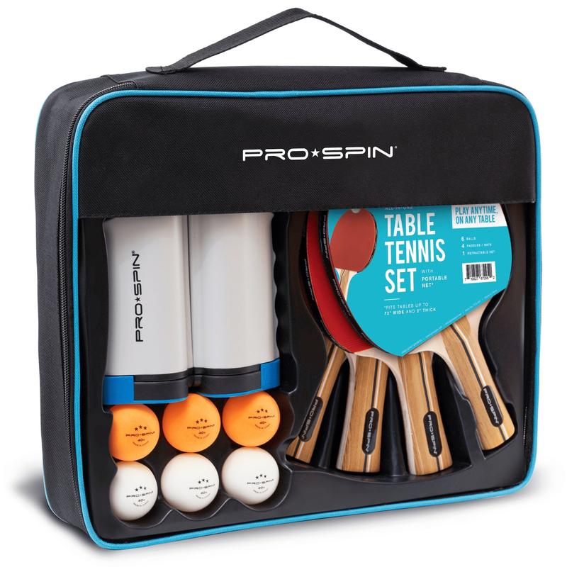 All-In-One Ping Pong Set with Retractable Net for Any Table - Perfect for Family Games