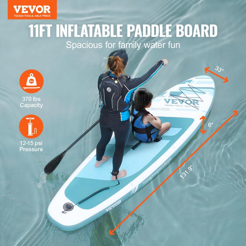 VEVOR Inflatable Stand Up Paddle Board, 11' x 33