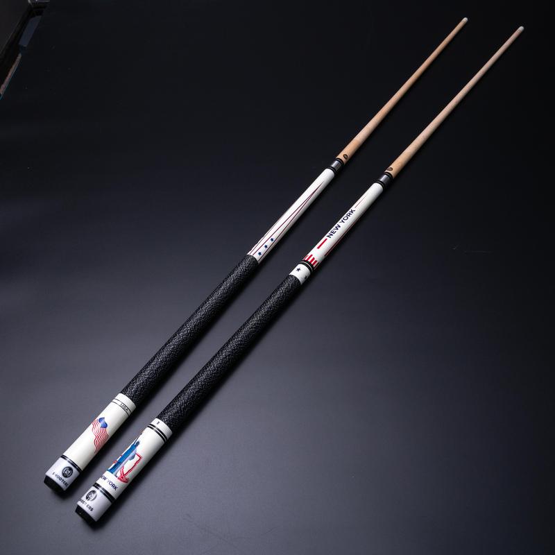 Professional American Flag Design White Hard Maple Pool Cue Stick - Ideal for Beginners, Portable with Quick Connect, 9-Ball -Christmas Gift billiards