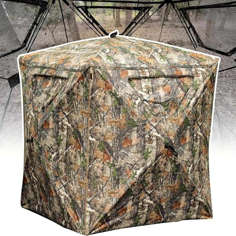 2-3 Person 270 Degree See-Through Pop-Up Ground Blind - Portable and Durable Tents for Deer and Turkey Hunting with Carrying Bag and Easy Setup