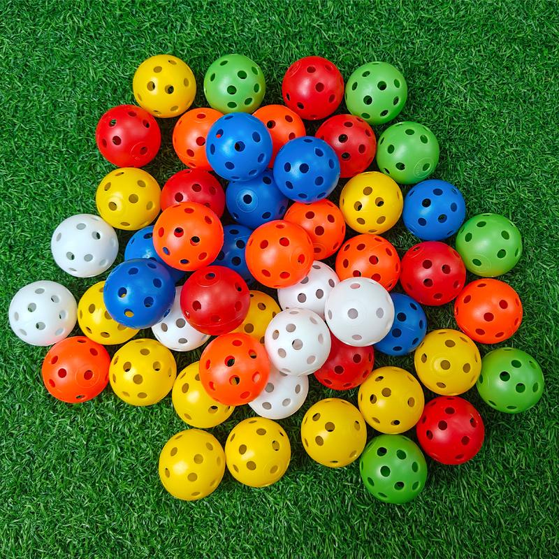 CRESTGOLF Plastic practice mixed  balls for backyard,indoor hole ball for  training-50pcs slazenger golf equipment foam balls