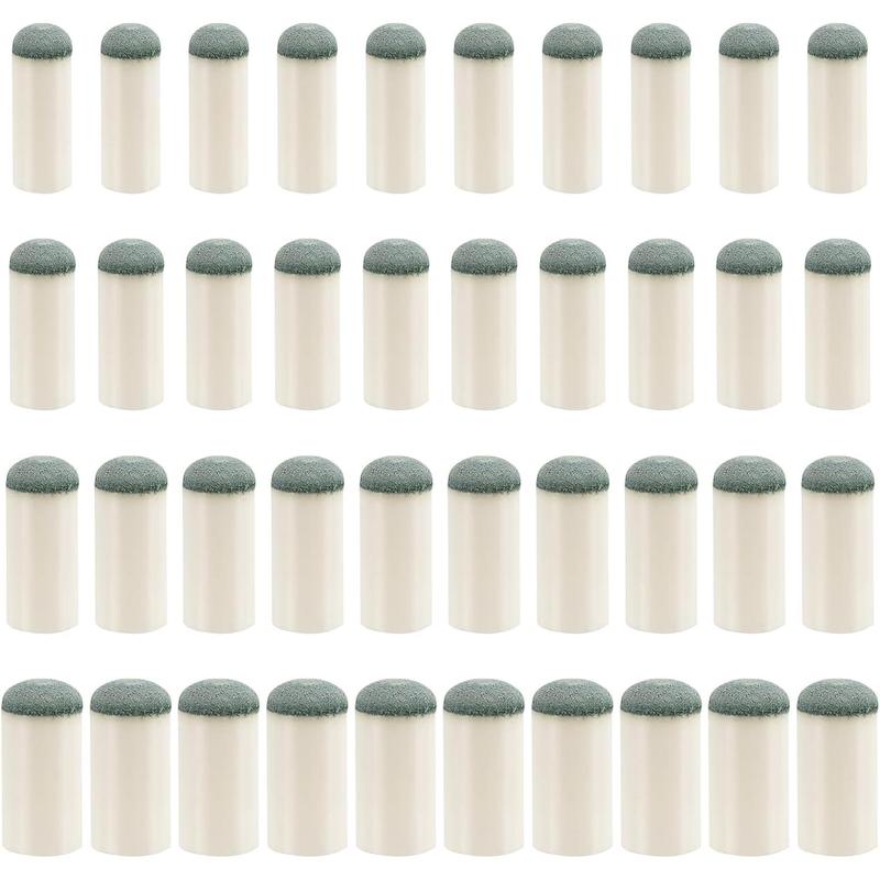 40pcs Slip On Pool Cue Tips, 4 Sizes Pool Stick Tips No Glue or Tool Required Billiard Cue Tips Replacement 9mm, 10mm, 12mm, 13mm Billiard Stick Tips for Snooker and Pool Cues