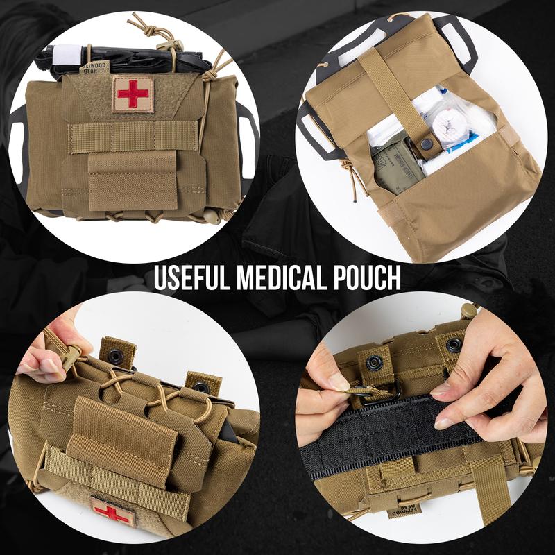 [Black Friday Deal] Tactical Rapid Tear-Away First Aid Kit Two-Piece System Medical Pouches Emergency Survival Bag