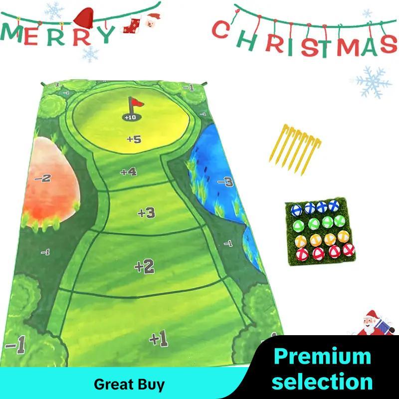 Durable Golf Training Equipment, 1 Set Golf Hitting Mat & Self-fastening Ball & Storage Bag, Gaming Room Accessories, Summer Gift, Golf Gifts For Him, Christmas, Christmas Gift