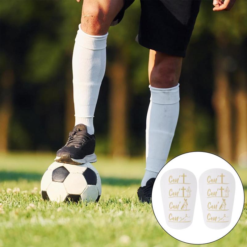 Mini Football Shin Guard, 1 Pair Letters & Cross Pattern Football Shin Guard, Lightweight Comfortable Football Equipment for Men & Women