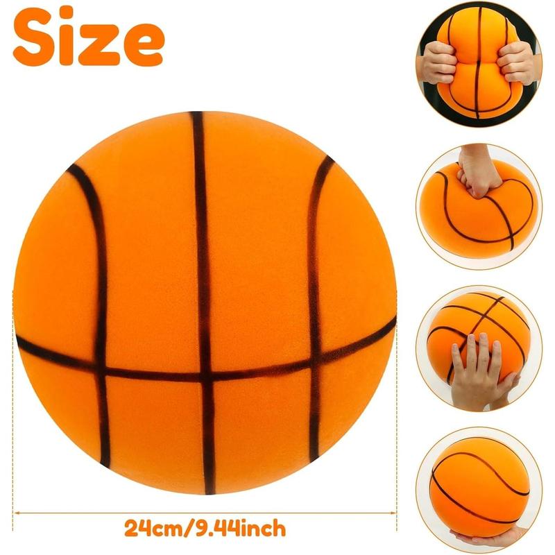 2024 Quiet Basketball Indoor, Silent Basketball Dribbling Indoor, Silent Foam Basketball, Indoor Training Foam Bal,No Noise Basketball, for Various Indoor Activities (9.4 inchs)