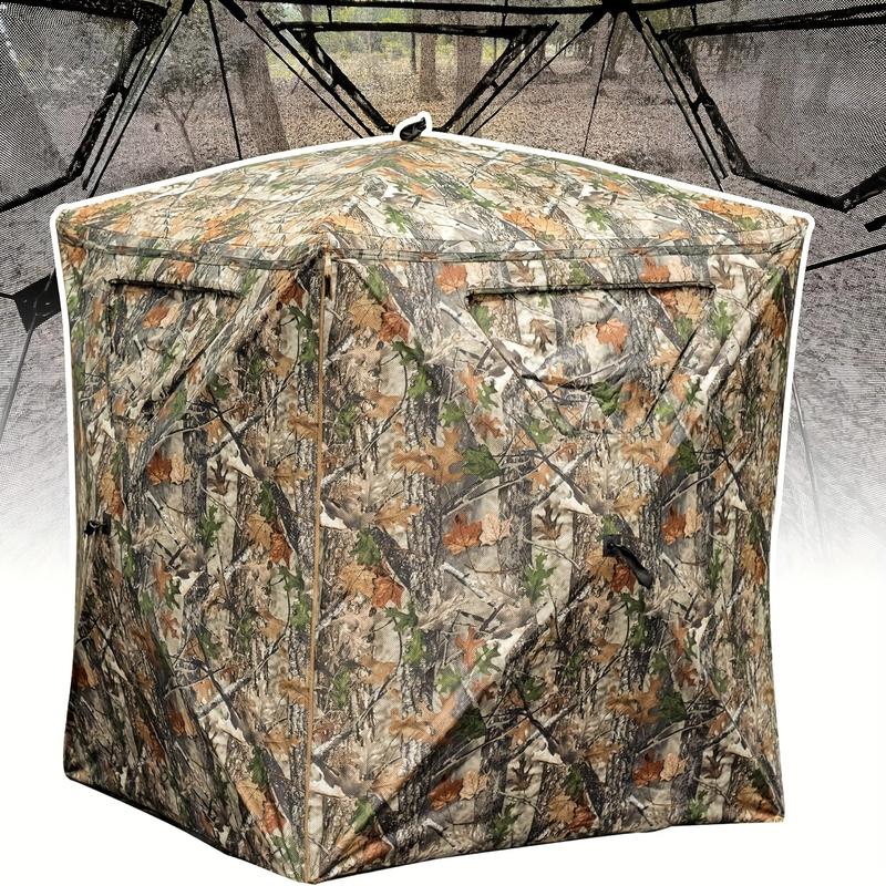 2-3 Person 270 Degree See-Through Pop-Up Ground Blind - Portable and Durable Tents for Deer and Turkey Hunting with Carrying Bag and Easy Setup