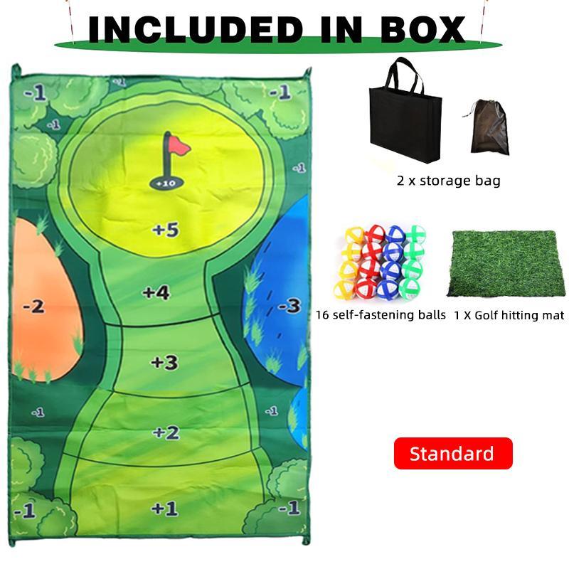 Durable Golf Training Equipment, 1 Set Golf Hitting Mat & Self-fastening Ball & Storage Bag, Gaming Room Accessories, Summer Gift, Golf Gifts For Him, Christmas, Christmas Gift