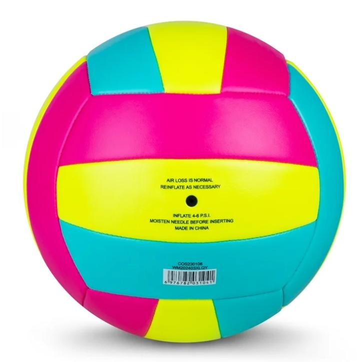 Athletic Works Multicolor Size 5 Neon Volleyball for Practice or Gameplay