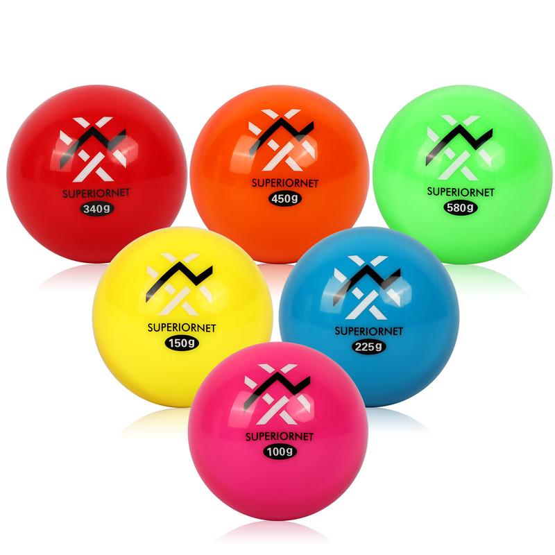 Superiornet 6 Pack Poly Practice Baseballs & Softballs, Various Weighted Balls for Throwing, Hitting and Pitching