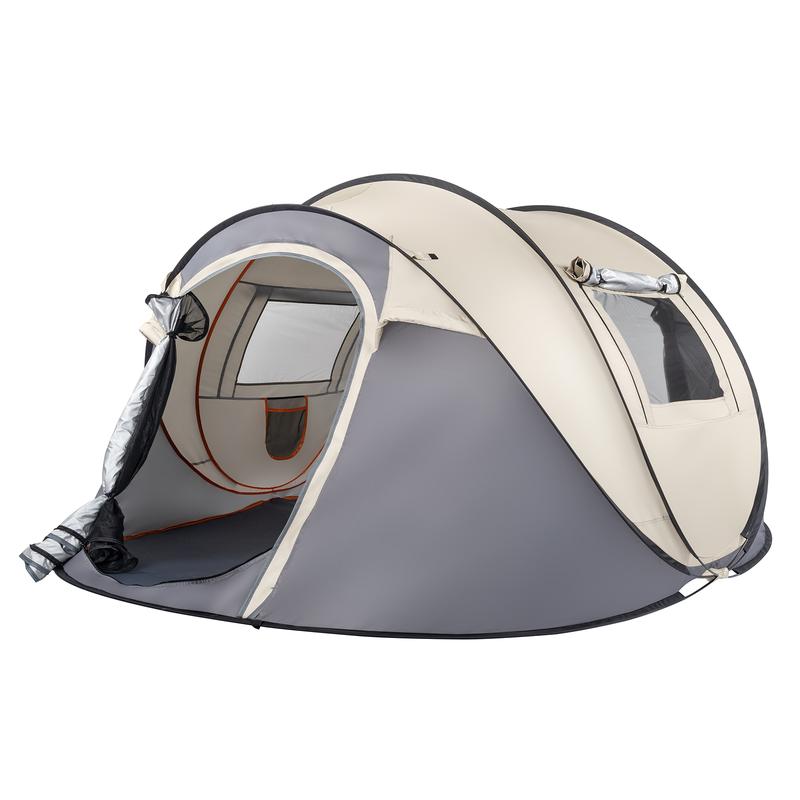 SY-Camping Tent, 4 Person Pop Up,Easy Setup For Camping Hiking Fishing Beach Outdoor,Etc