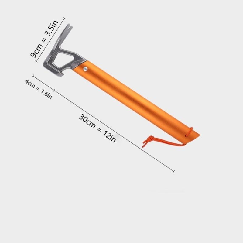 Multifunctional Outdoor Ground Hammer, Camping Tent Hammer, Durable Lightweight Tent Hammer, Portable Tent Removal Tool for Campers