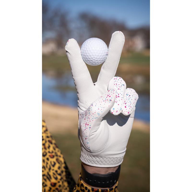 White Paint Splatter Golf Glove