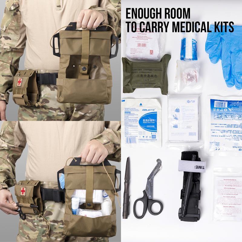 [Black Friday Deal] Tactical Rapid Tear-Away First Aid Kit Two-Piece System Medical Pouches Emergency Survival Bag