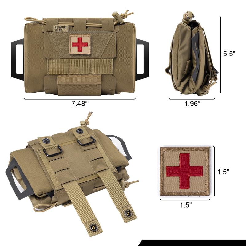 [Black Friday Deal] Tactical Rapid Tear-Away First Aid Kit Two-Piece System Medical Pouches Emergency Survival Bag