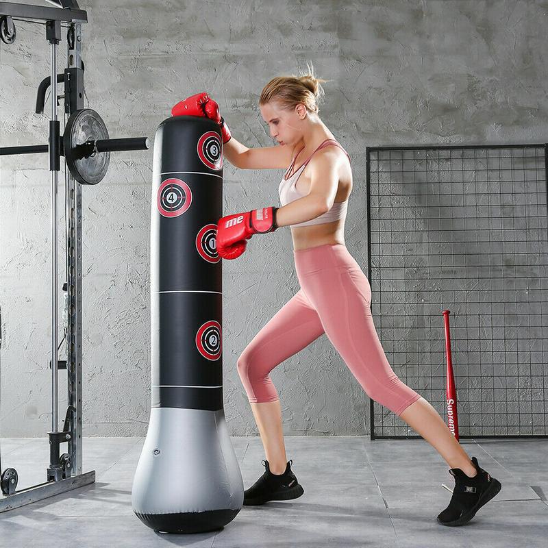 Adult Inflatable Free Standing Punching Bag Training Fitness Sport Stress Boxing