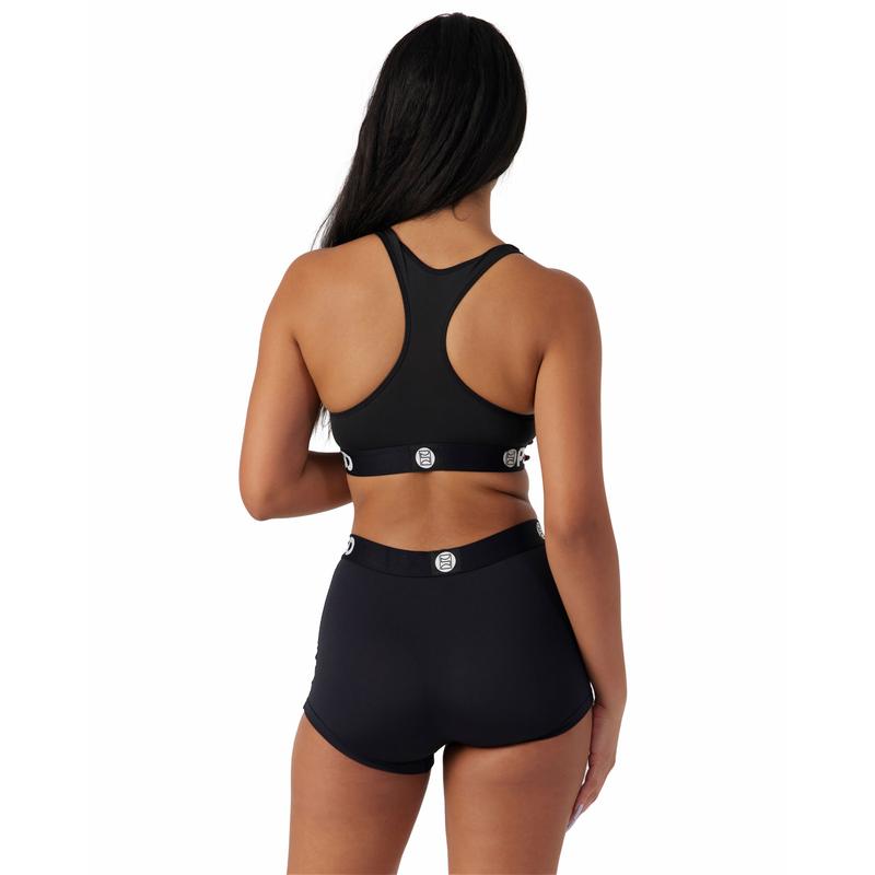 PSD Women's Black Solid Racerback Sports Bra - Comfortable, Breathable, Ultra-light Fabric