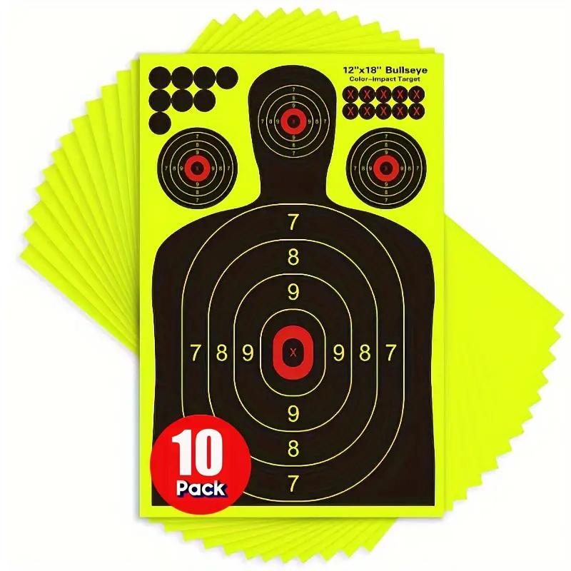 Shooting Target Paper, 10 20 30pcs Glow in The Dark Splash Target Paper, Hunting Training Practice Target Paper, Outdoor Shooting Game Supplies