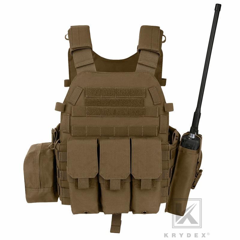 KRYDEX LBT-6094A Plate Carrier Molle Tactical Body Armor Combat Vest With Triple  Pouch & Radio Pouch & General Purpose Utility Pouches tactical vest