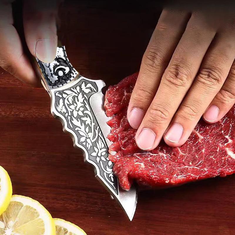 Hand-held meat knife outdoOrbarbecue steak can sharpen the kaifehome sharp fruit knife