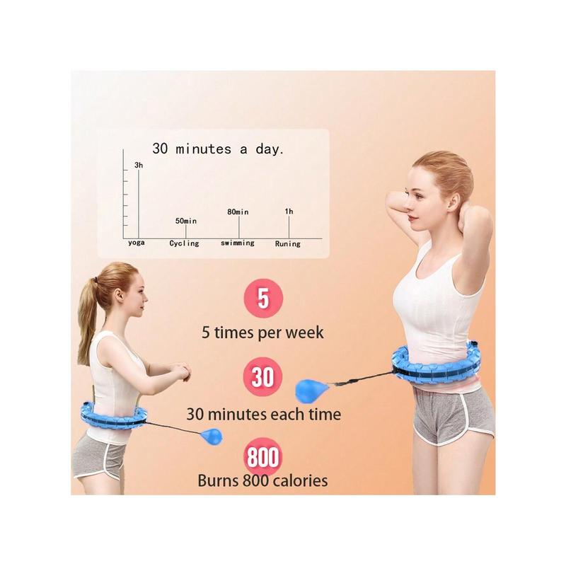 Smart Weighted Fitness Hoop For Adults Weight Loss, Fitness Massage Workout Equipment, Great For Adults And Beginners