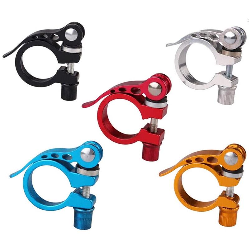 Bike Seatpost Clamp MTB Quick Release Seat Post Collar Aluminium Alloy 28.6 34.9