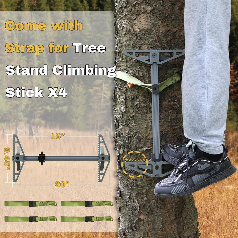 Tomaki Climbing Sticks, Non-Slip Tree Step Tree Climbing Sticks for Hunting, Lightweight Aluminum Hunting Climbing Steps, Climbing Stick for Tree Stand-4 Packs