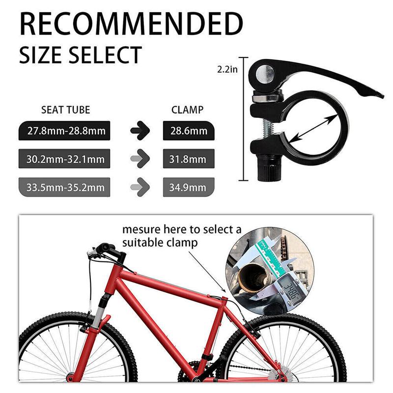 Bike Seatpost Clamp MTB Quick Release Seat Post Collar Aluminium Alloy 28.6 34.9