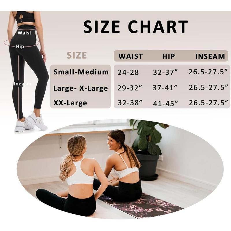 Leggings with Pockets for Women, High Waisted Leggings Buttery Soft Non See Through Workout Yoga Pants