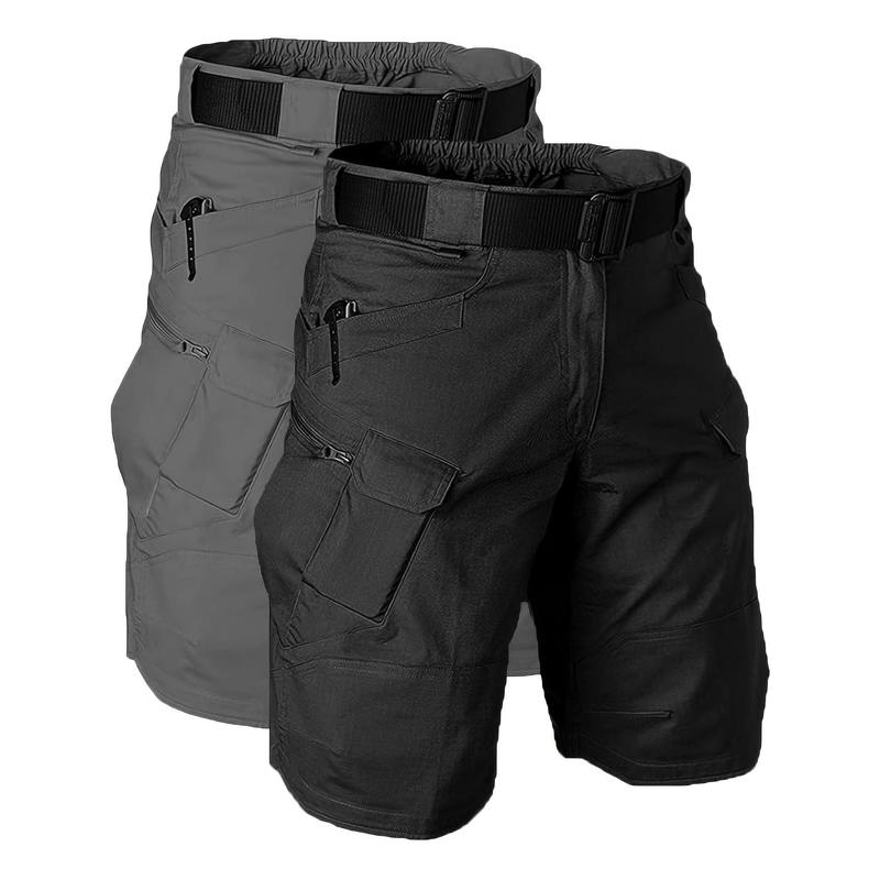 New-Tactical Multi-Pocket Cargo Shorts - Lightweight, Quick-Dry, Breathable, Water-Resistant, Adjustable Waistband, Zipper Closures for Outdoor Hiking, Fishing, Combat, Casual Work