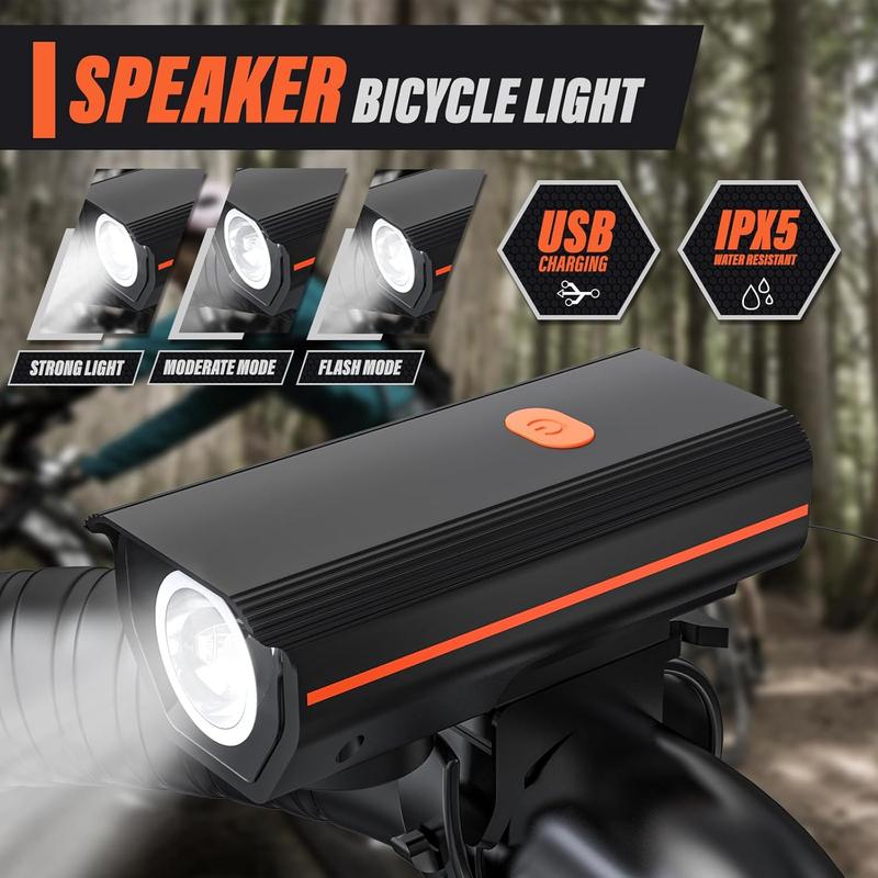 Rechargeable Bike Lights, Ultra Bright Bicycle Lights for Night Riding, Road Mountain Bike Accessories for  Adults - Bike Headlight with Tail Light