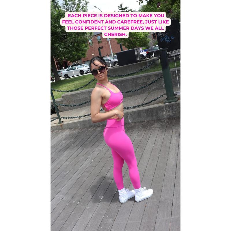 Active Butt Scrunch Seamless Leggings in Hot Pink