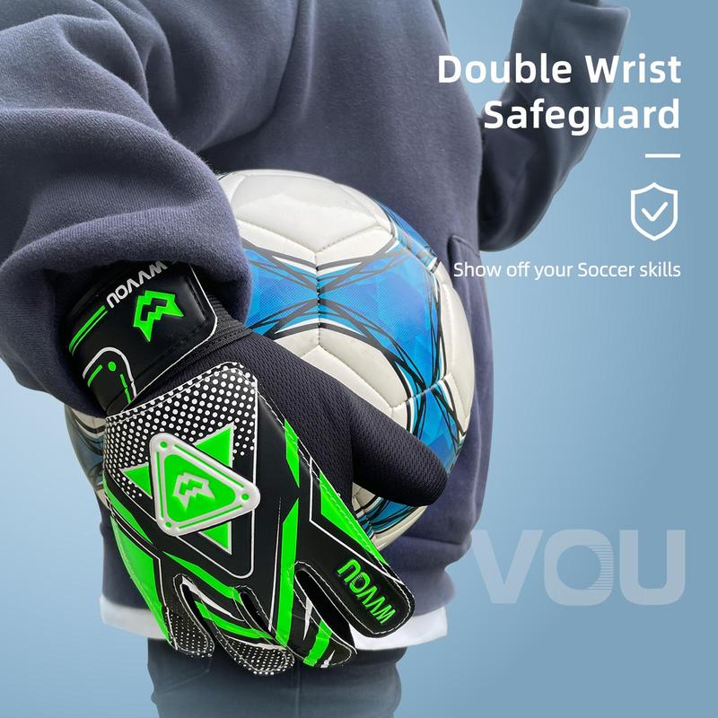 Youth Goalkeeper Gloves, 1 Pair Double Protection Anti-slip Embossed Goalkeeper Gloves, Football Sports Gloves, Eid al-Adha