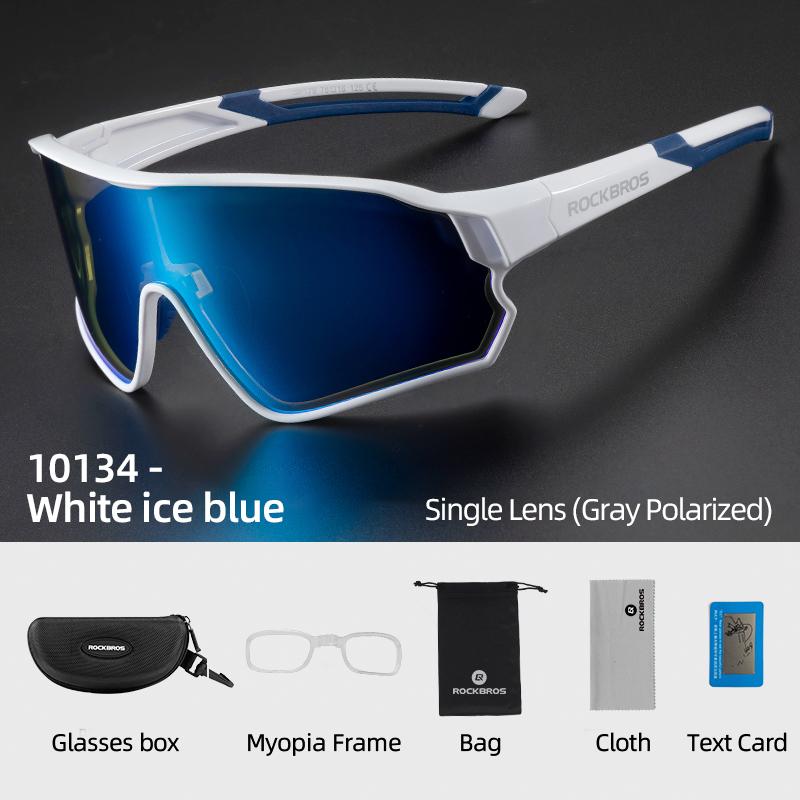 ROCKBROS Sports Polarized Sunglasses UV400 Dazzle Photographic Lenses Outdoor Sports Sunglasses Rimless Windproof and Dustproof Glasses Cycling Fishing Skiing Goggles