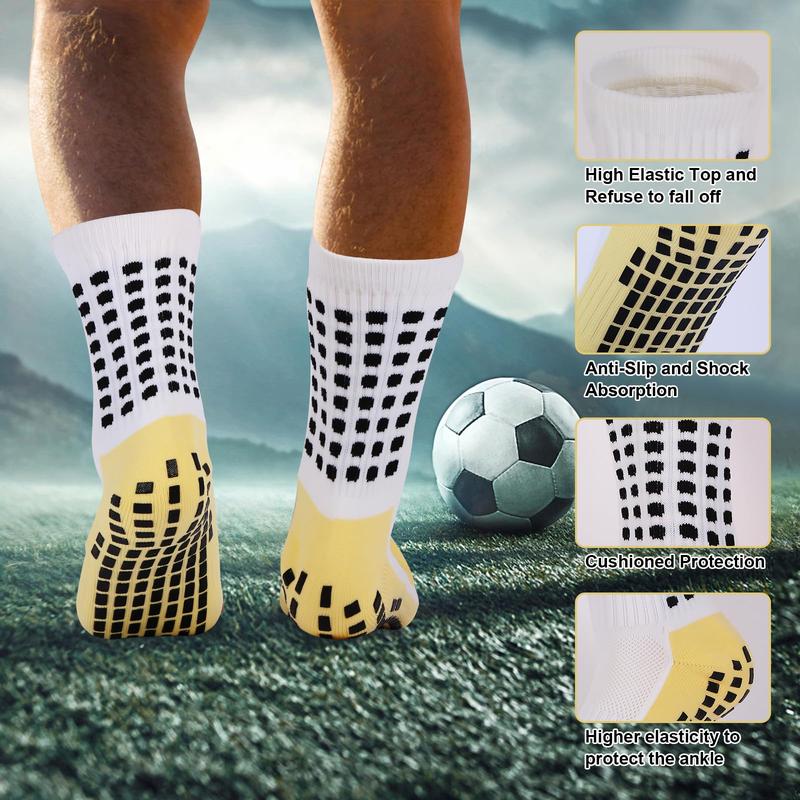 Men's Soccer Socks Grip Pads Non Slip Football Baseball Soccer Socks Women Anti Slip Yoga Fitness Socks for Girls