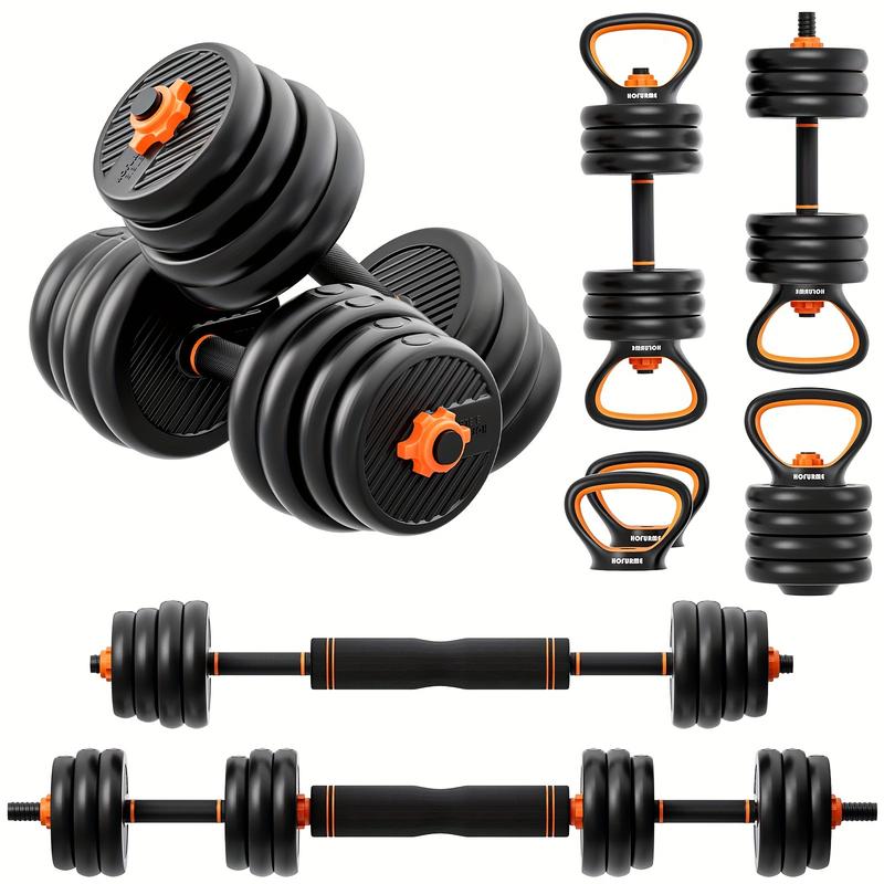 Adjustable Dumbbells Set, 77lbs 55lbs 33lbs 4 In1 Weight Dumbbells Set With Connector Used As Barbell, Kettlebells, Push Up Stand, Fitness Exercises For Home Gym Suitable Men & Women