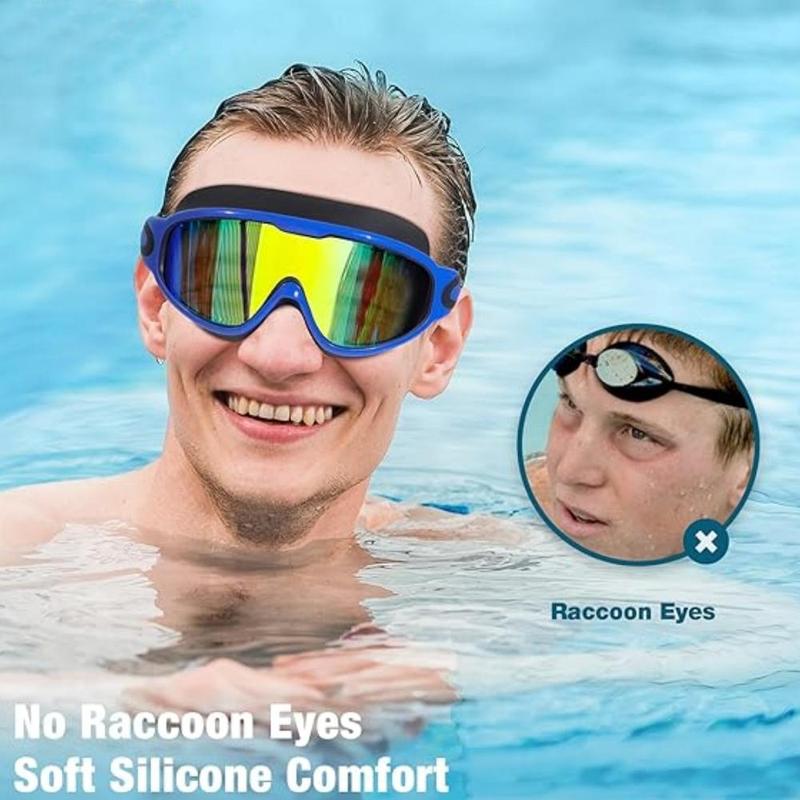 Anti-leak 180° Wide View Swimming Goggles, 2 Counts set Anti-fog & Anti-UV Swimming Goggles, Swimming Accessories for Adults & Teenagers