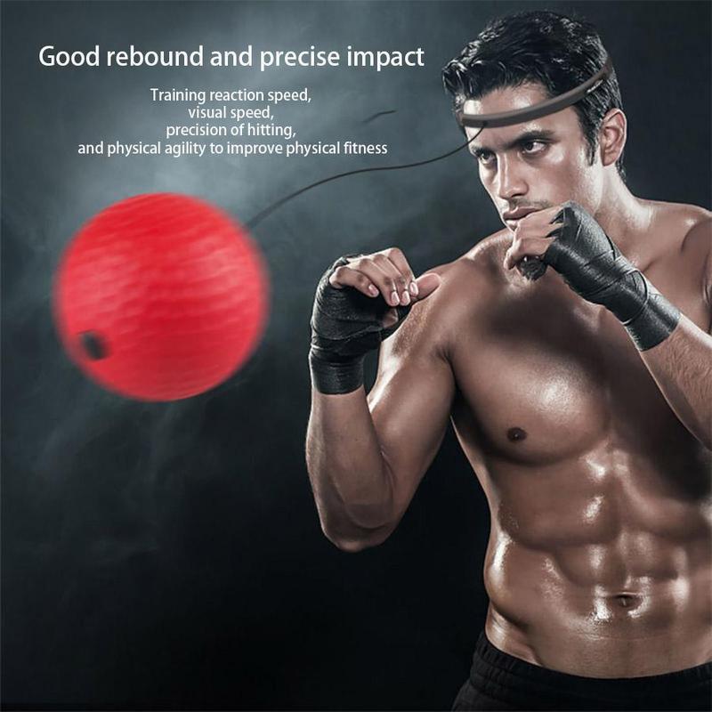 Boxing Reflector Ball, 1 Set Adjustable Headband Boxing Training Ball with 2 Counts Balls & Replacement Rope, Boxing Exerciser for Hand-eye Coordination