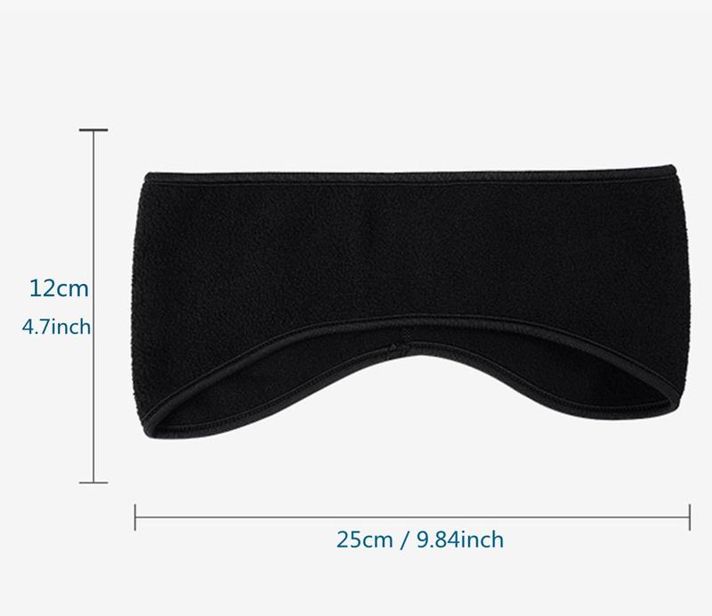 Plush Soft Warm Fleece Headband, Soft Ear Warmer Forehead, Winter Windproof Protection Reflective Running Headbands Gear