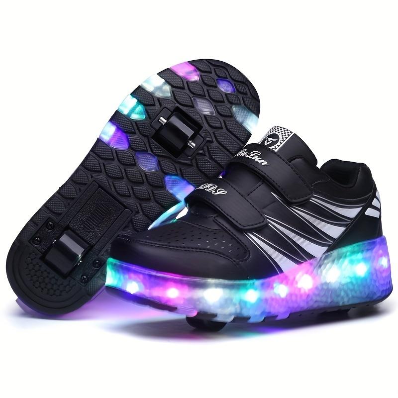 LED Roller Shoes for Kids - Trendy Two-Wheeled Skate Sneakers with Luminous Lights for Boys, Girls, and Teens - Fun and Safe Way to Roll Around