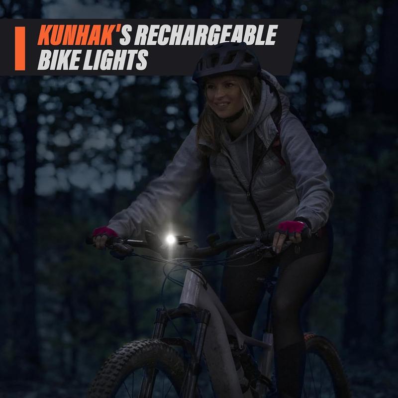 Rechargeable Bike Lights, Ultra Bright Bicycle Lights for Night Riding, Road Mountain Bike Accessories for  Adults - Bike Headlight with Tail Light